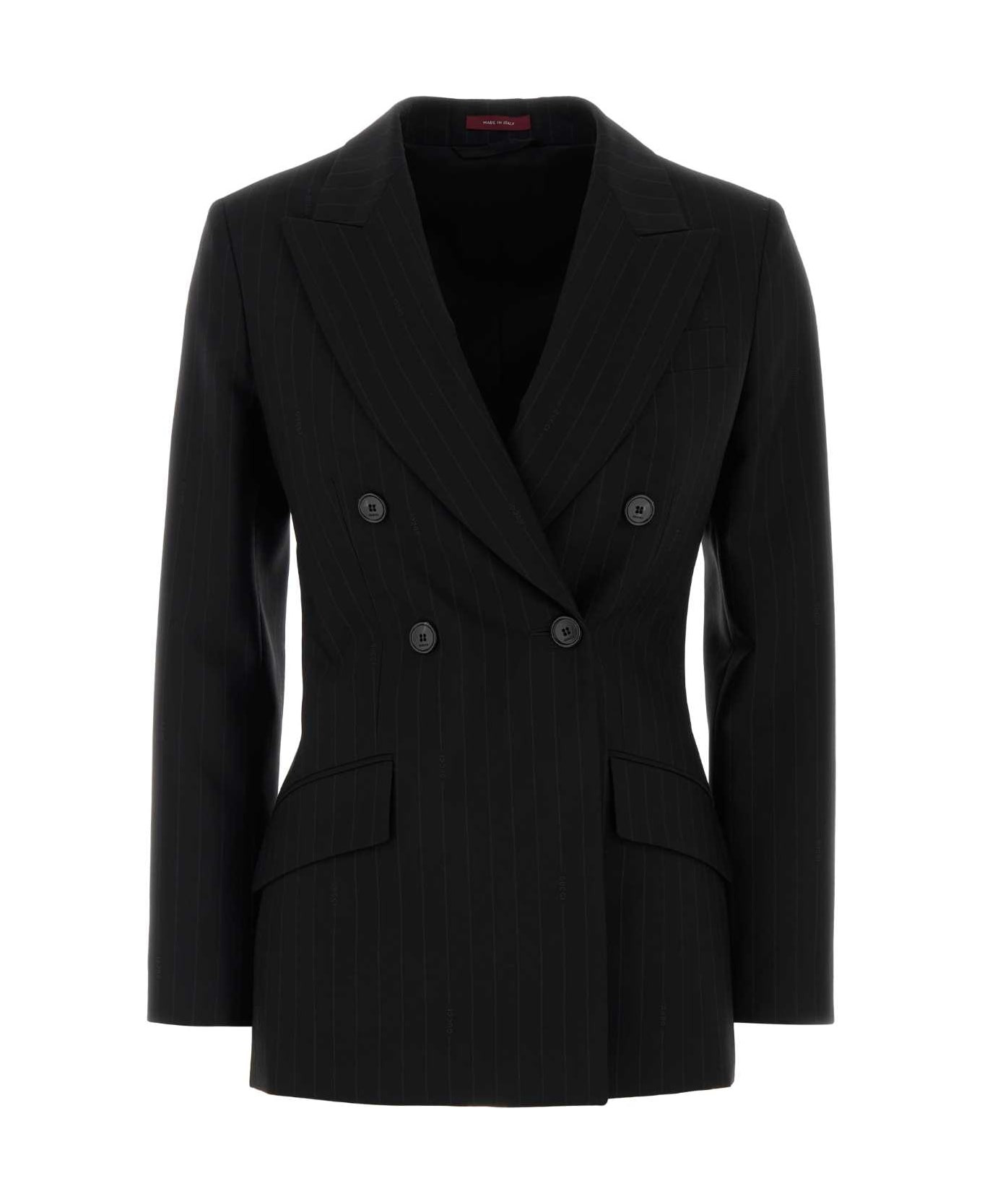 Embroidered Wool Blazer - 1