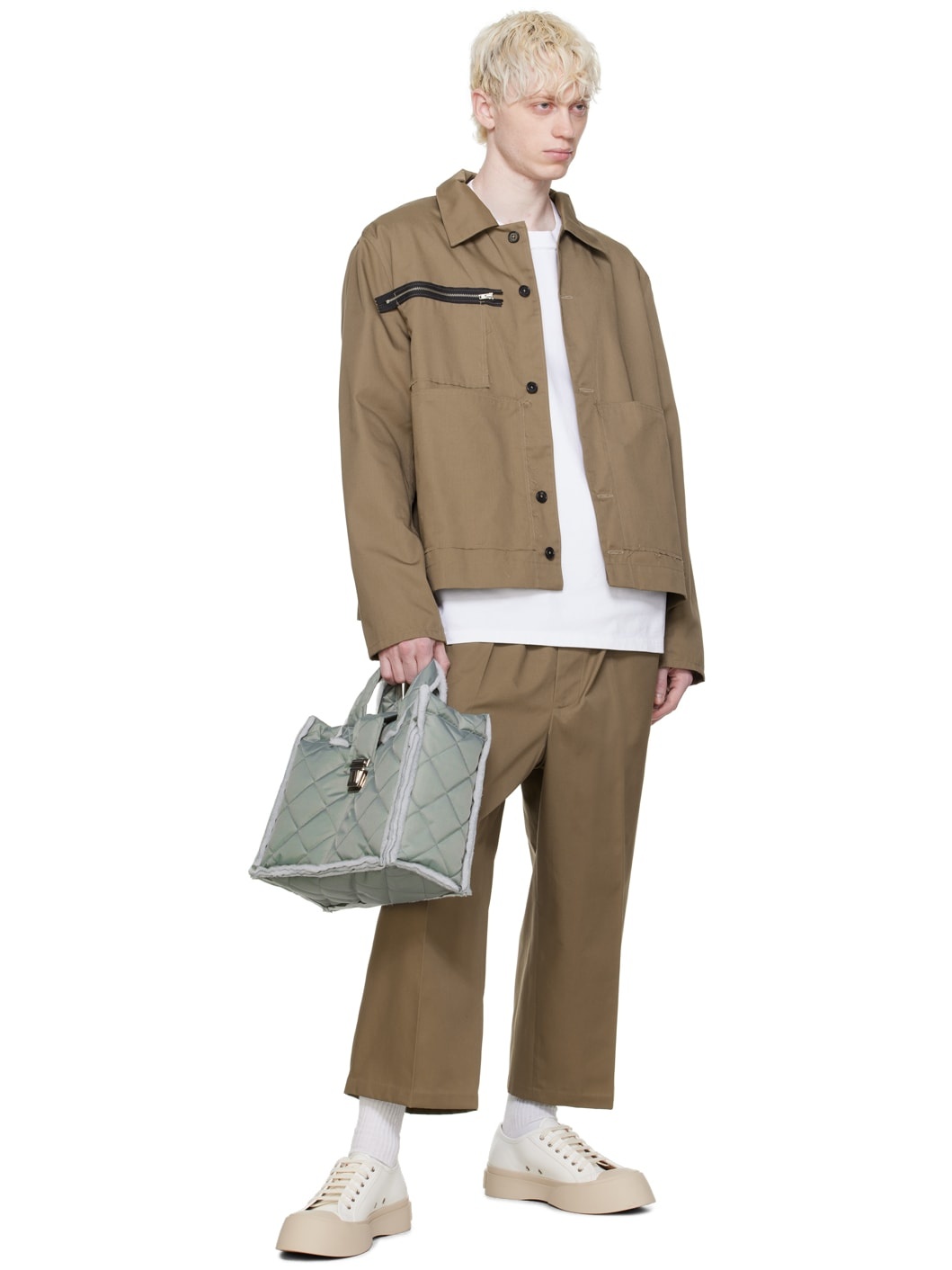 SSENSE Exclusive Gray Puffed Shopper S Bag - 4