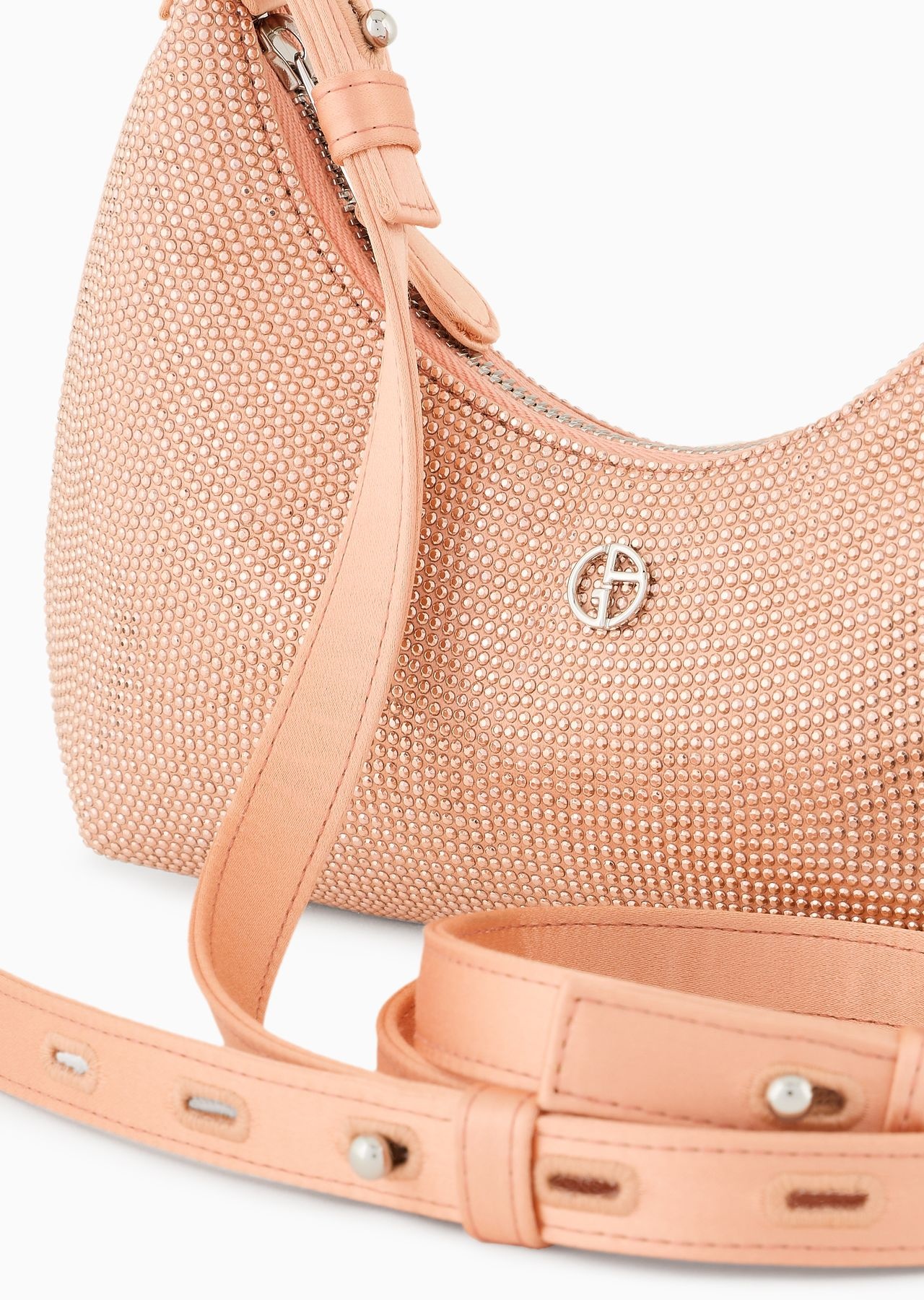 La Prima satin and rhinestone mini hobo bag - 5