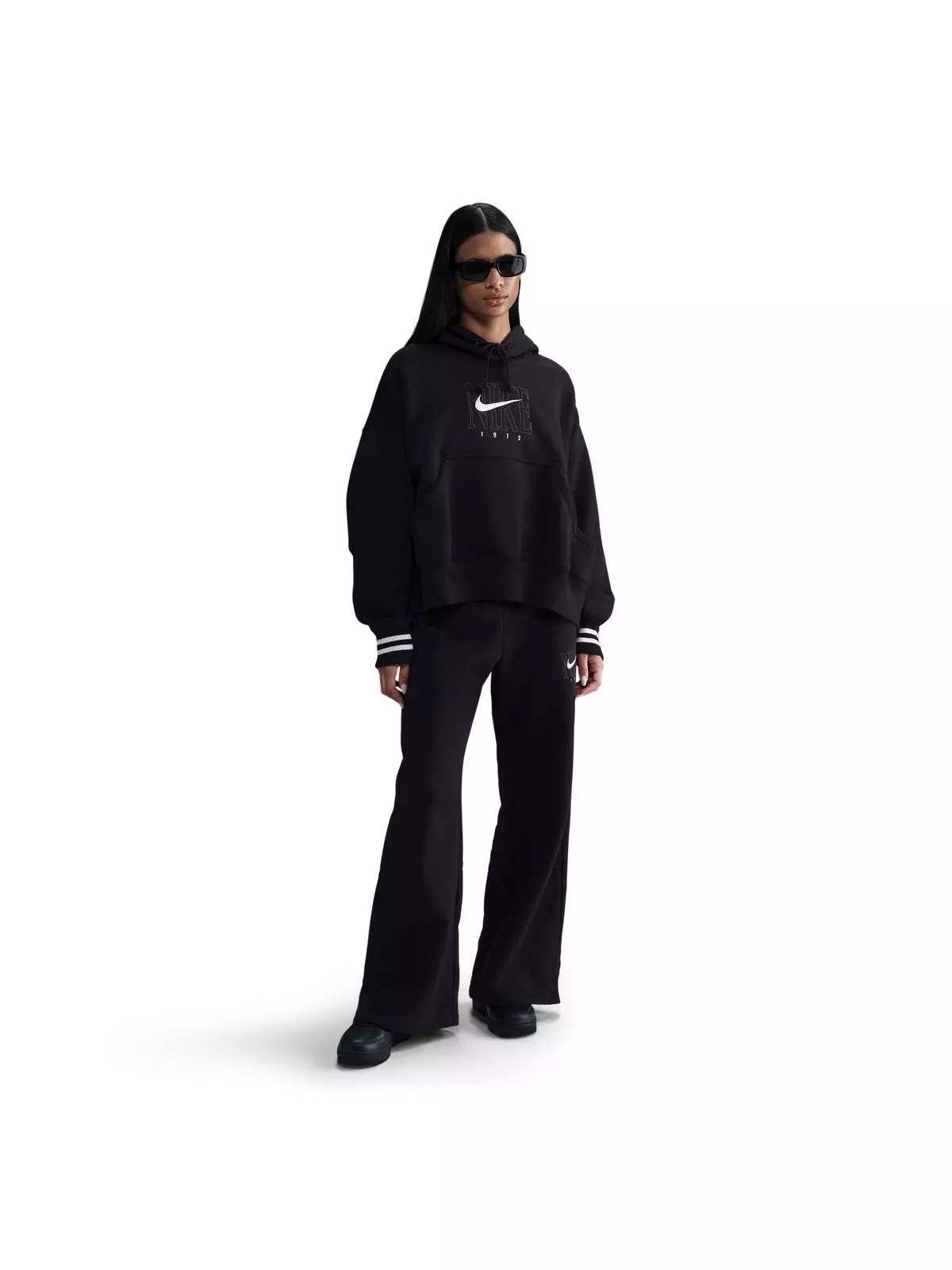 Women's Sportswear Phoenix Fleece Oversized Crewneck Sweat Pants-Black - 4