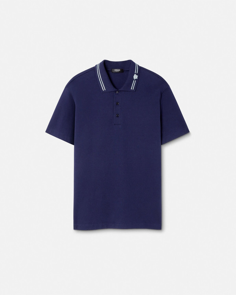 Embroidered Medusa Polo Shirt - 1