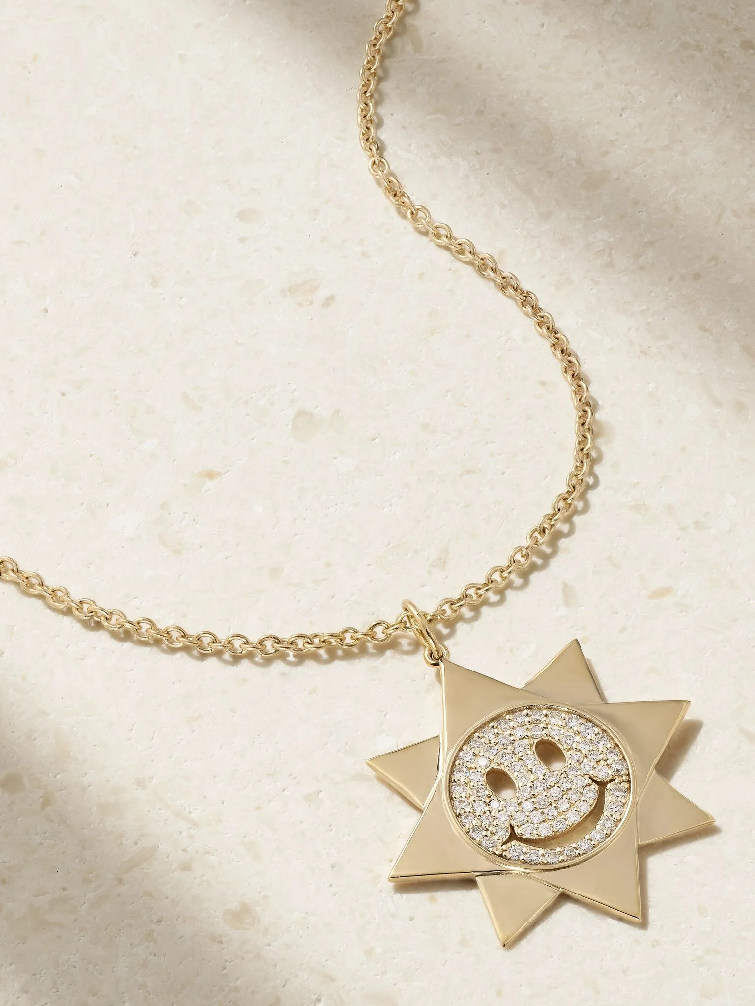 14-karat gold diamond necklace Gold - 1