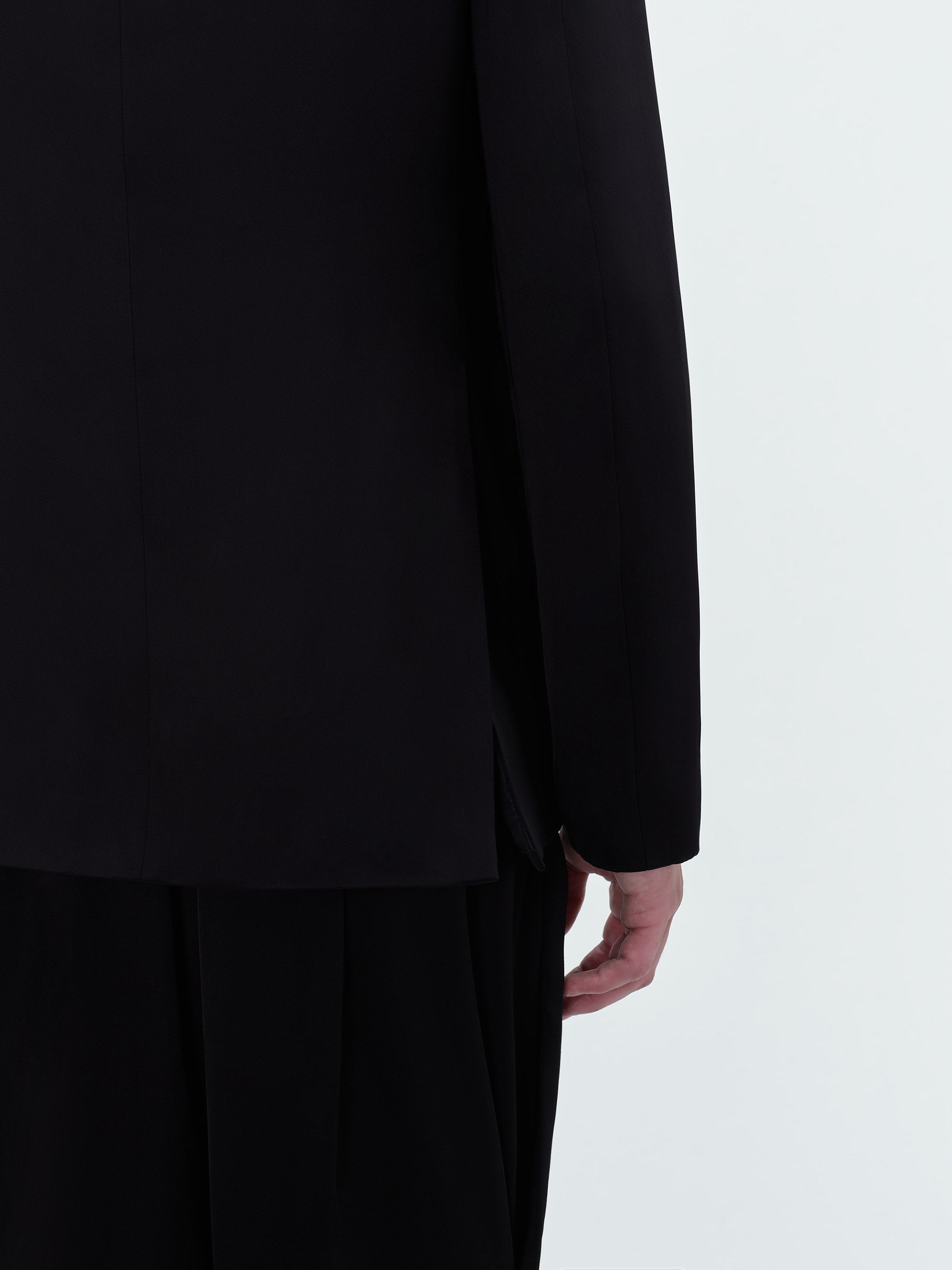 DOUBLE BREASTED STAND COLLAR BLAZER - 9