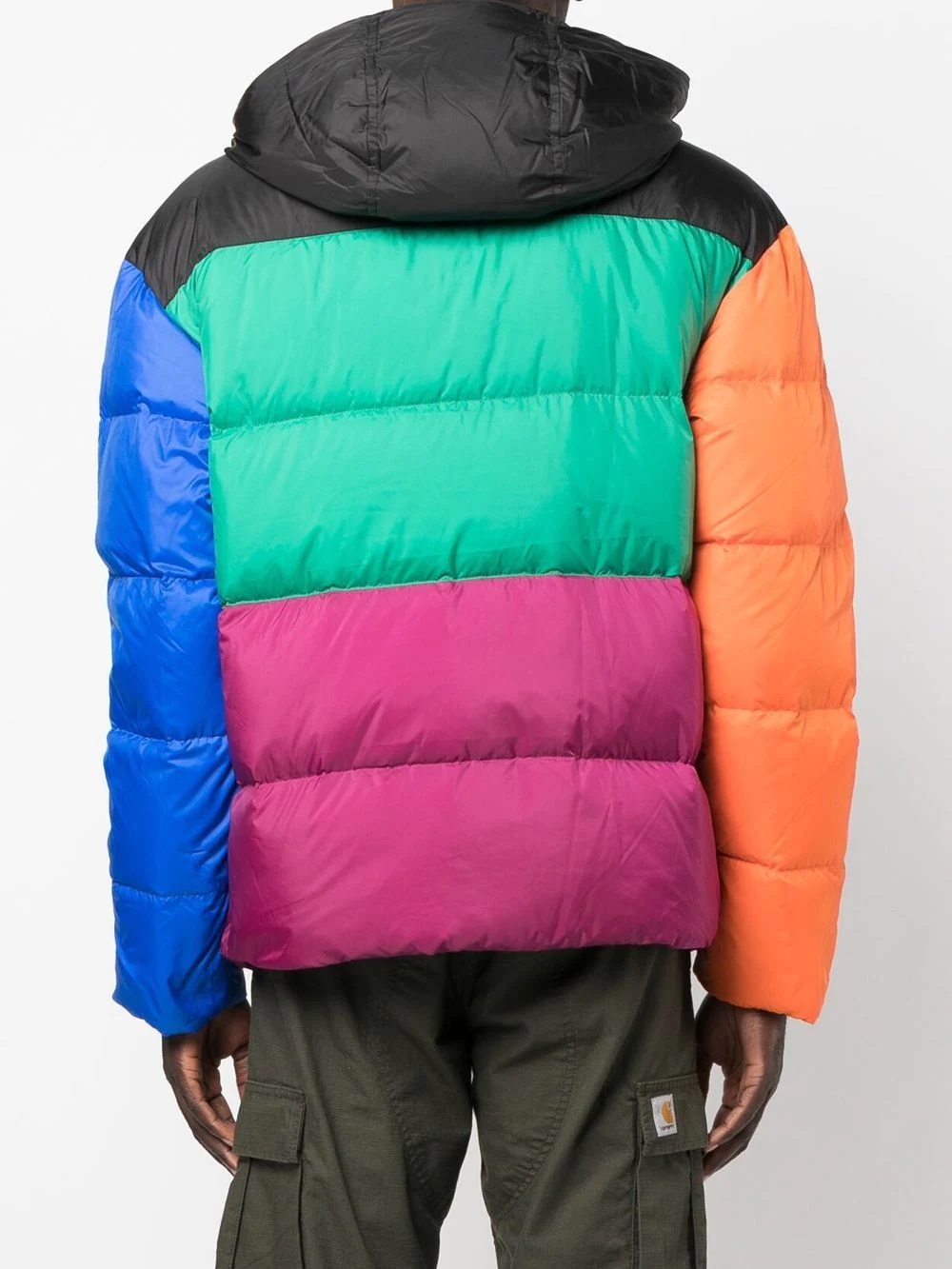 colour-block padded jacket - 4