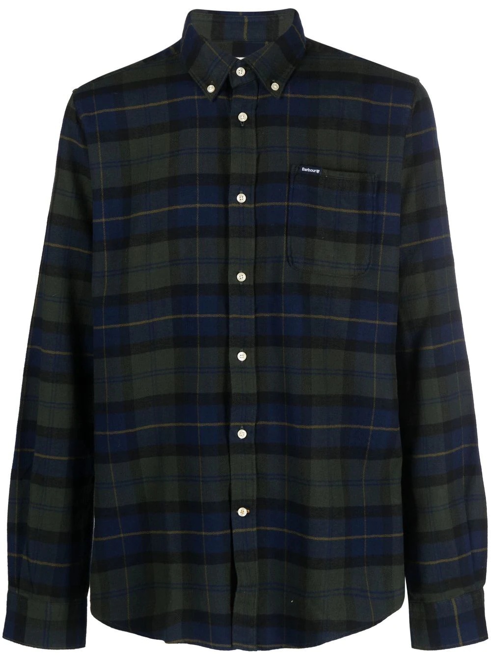 check-pattern button-up shirt - 1