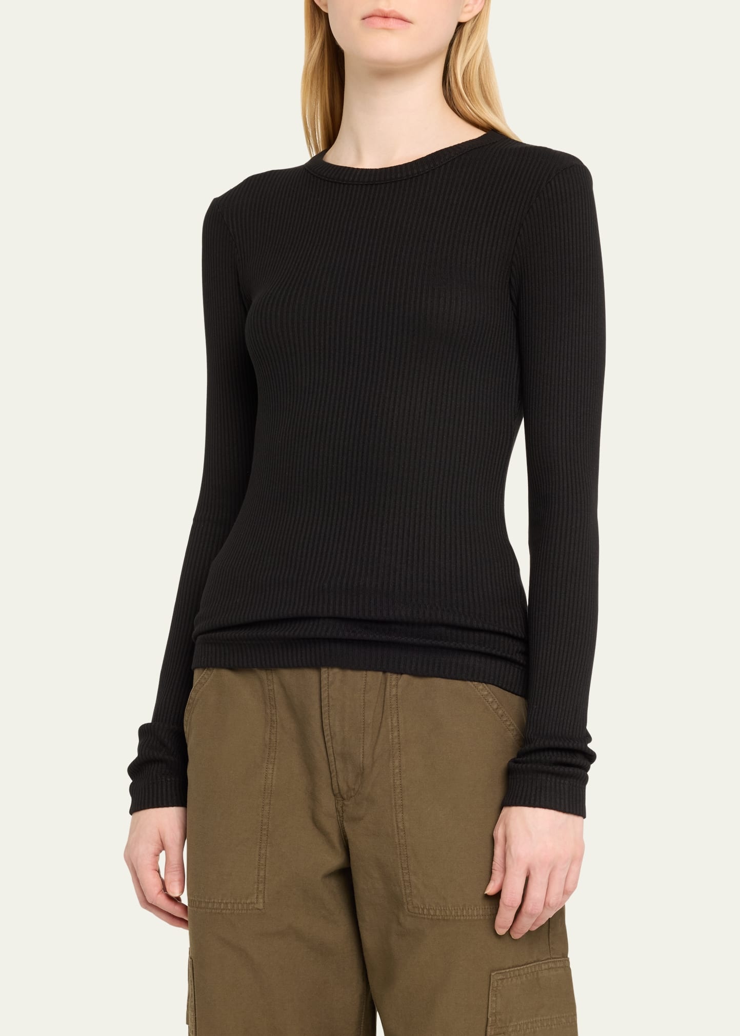 Bina Rib-Knit Crewneck Top - 4