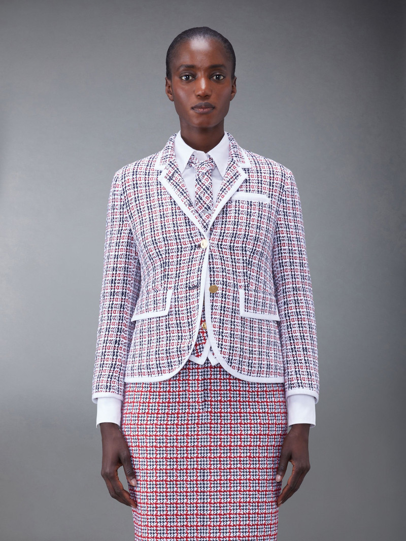 Check Crochet Tweed Slim Fit Sport Coat - 1