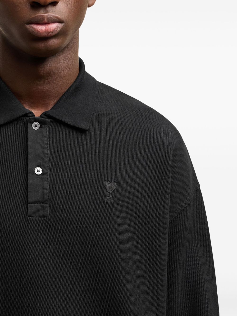 Ami De Coeur long-sleeved polo shirt - 6