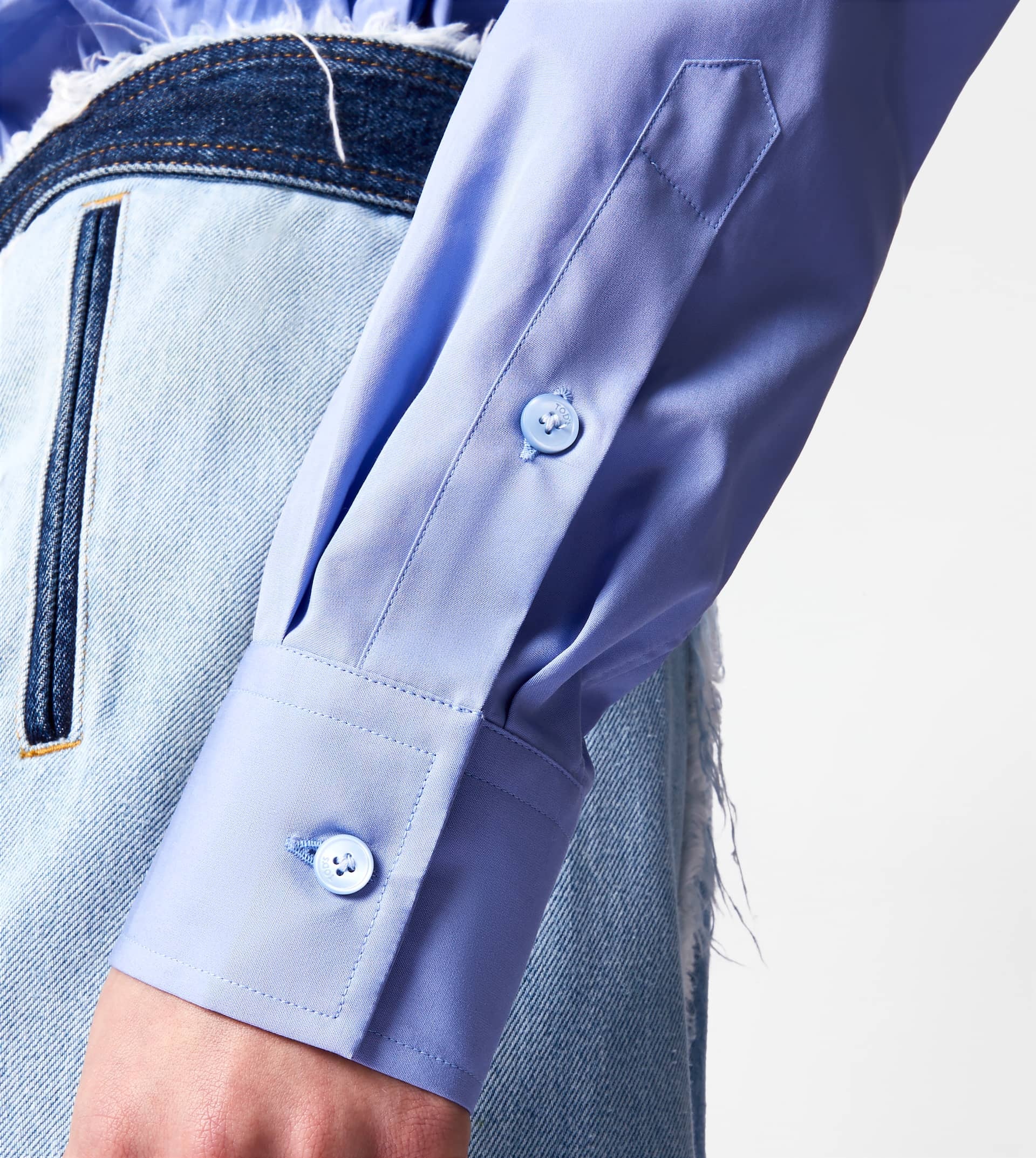 SHIRT IN COTTON - LIGHT BLUE - 4