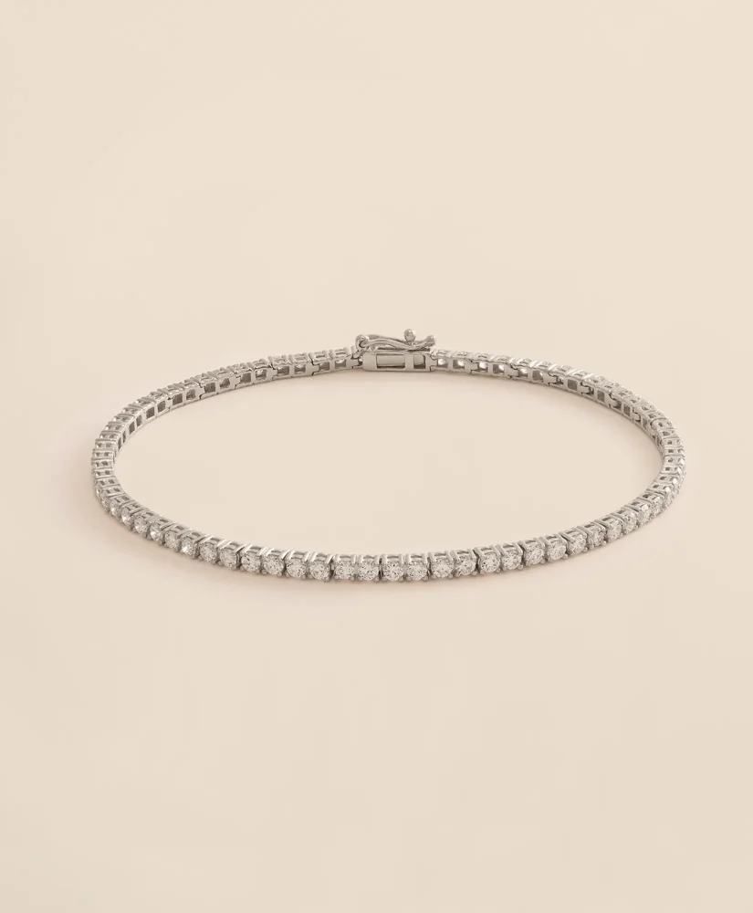 3 CT. Lab-Grown Diamond 14k White Gold Tennis Bracelet - 1