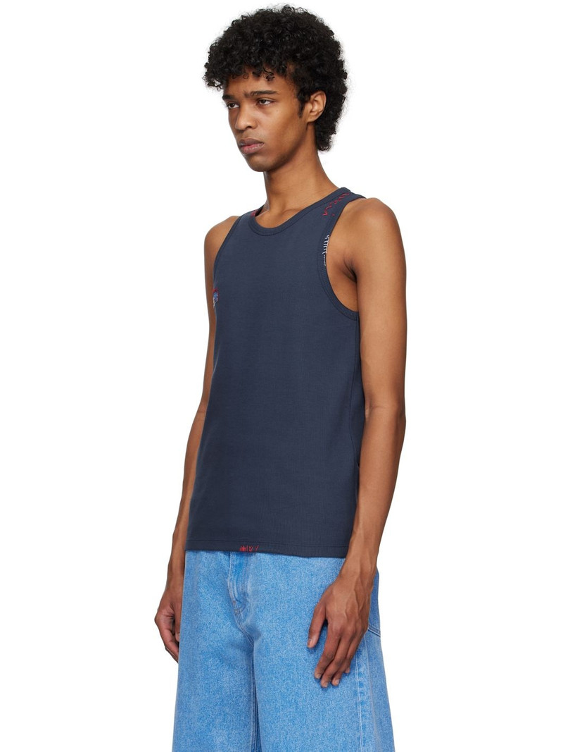 Marni Navy Fitted Tank Top outlook