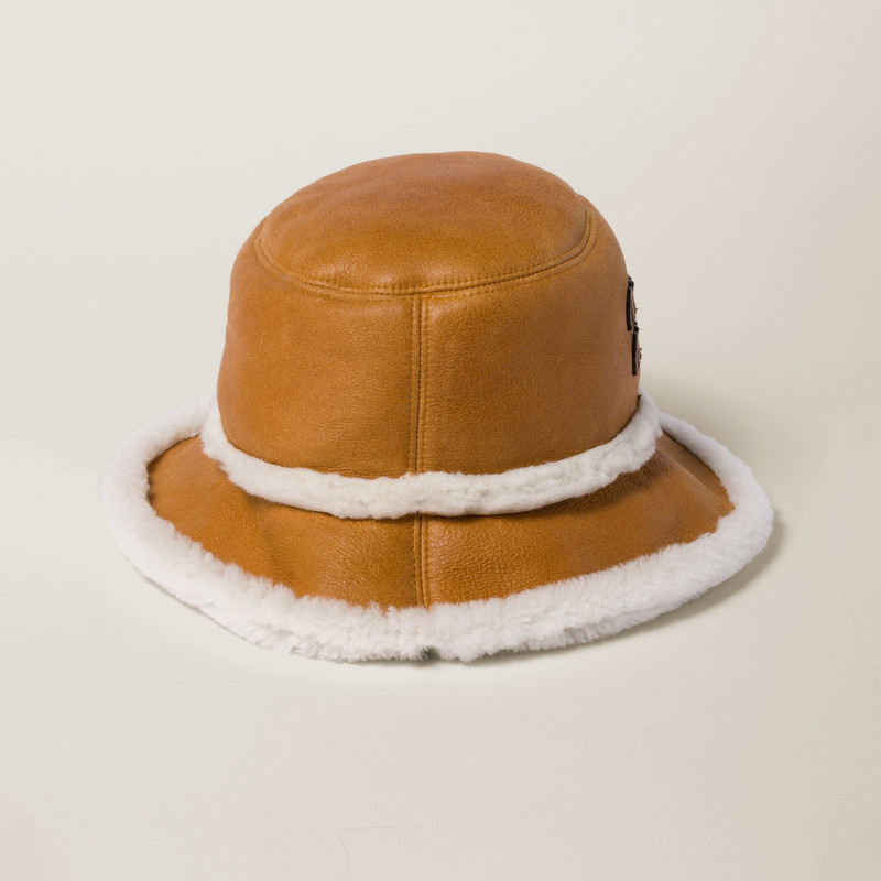 Miu Miu Shearling bucket hat outlook