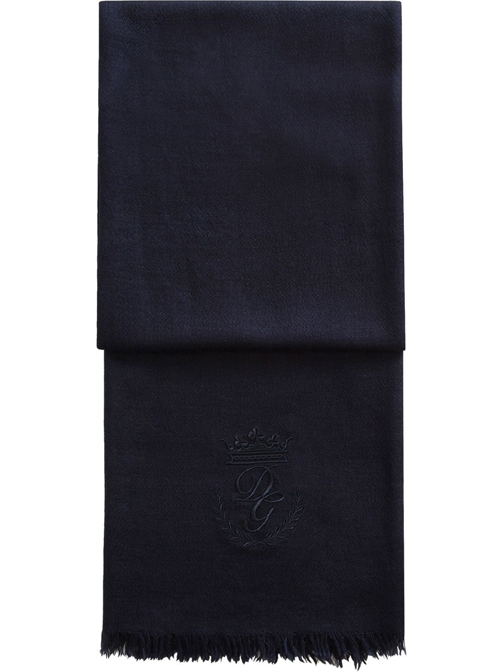 logo-embroidered scarf - 1