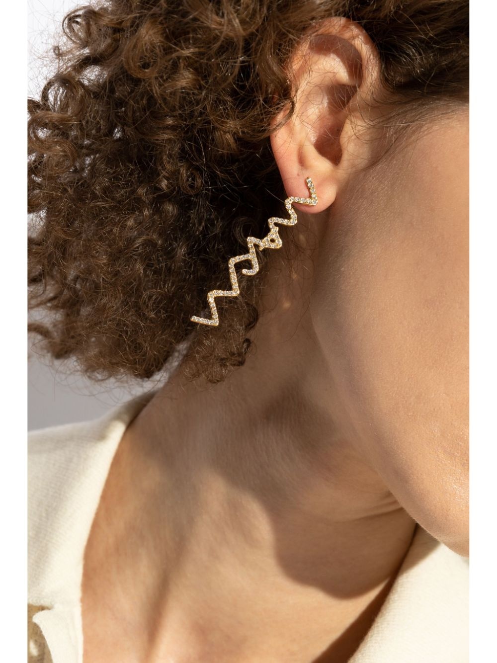 logo drop earrings - 2