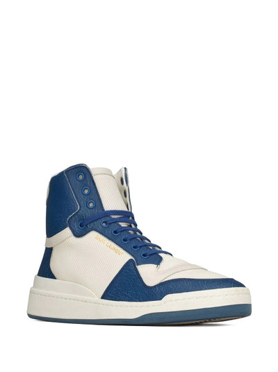 SAINT LAURENT colour-block high-top sneakers outlook