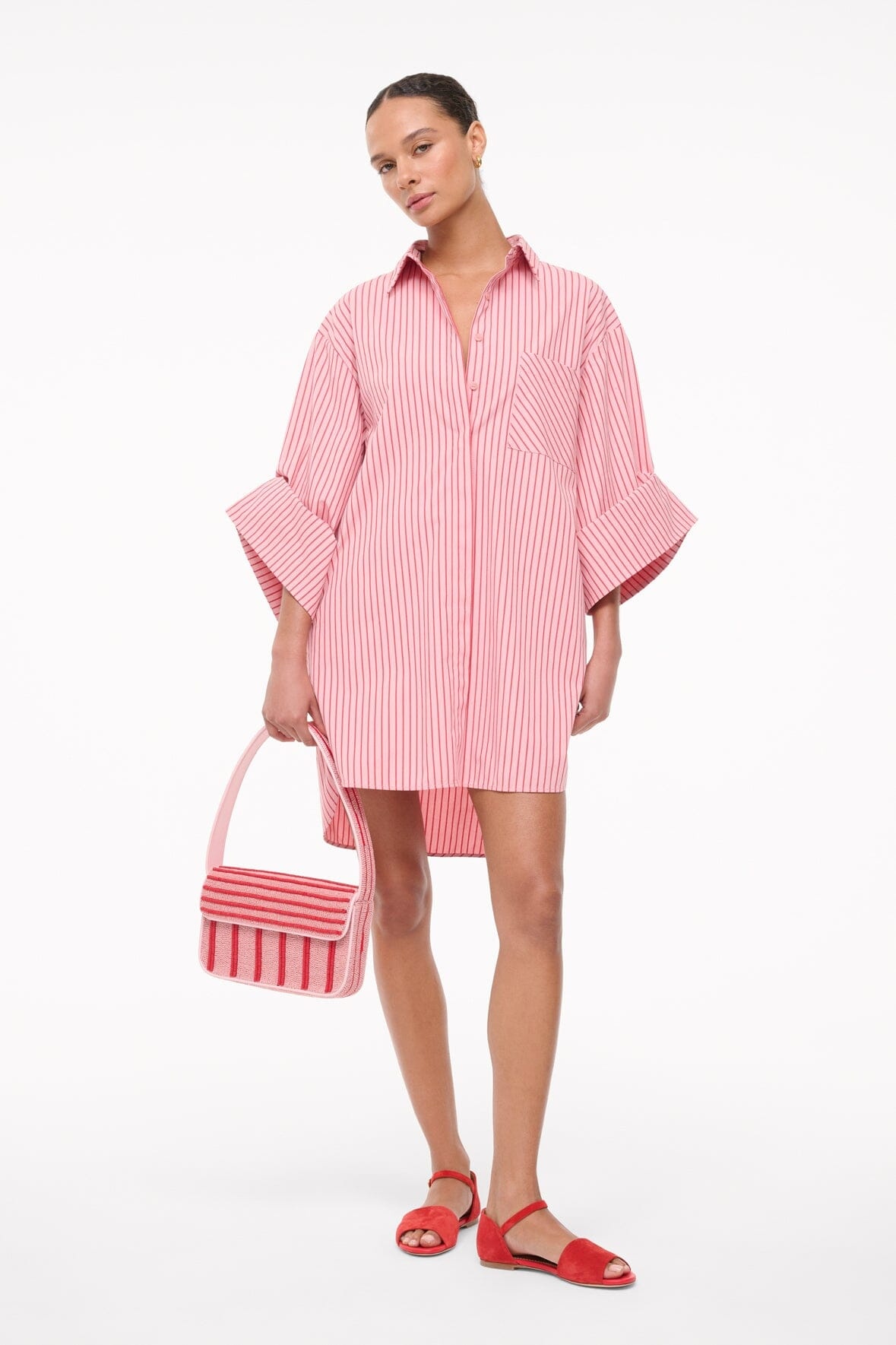 STAUD NICO DRESS MONTAUK STRIPE - 4