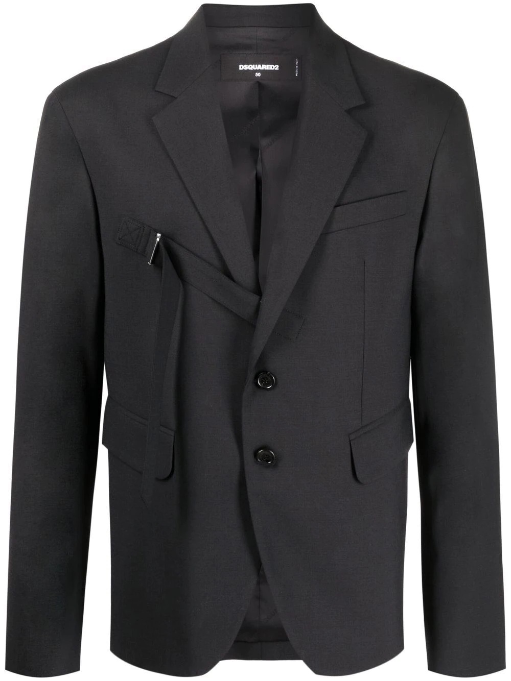 front-strap tailored blazer - 1