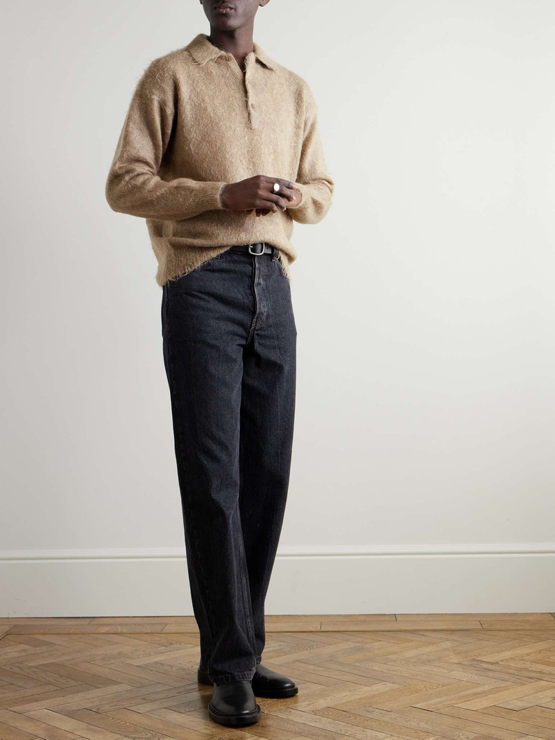 AURALEE Mohair and Wool-Blend Polo Shirt outlook