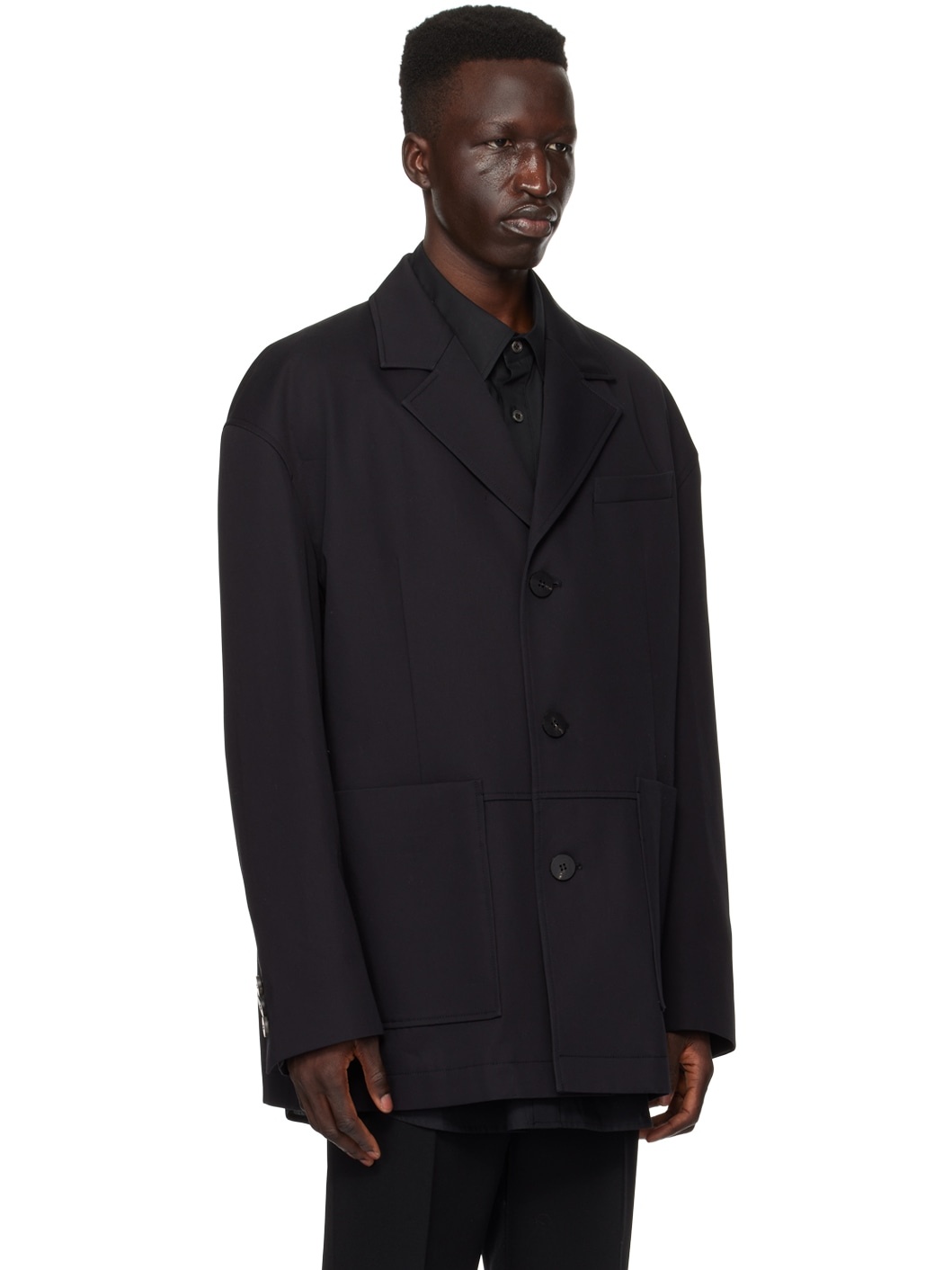 Black Single-Breasted Blazer - 2