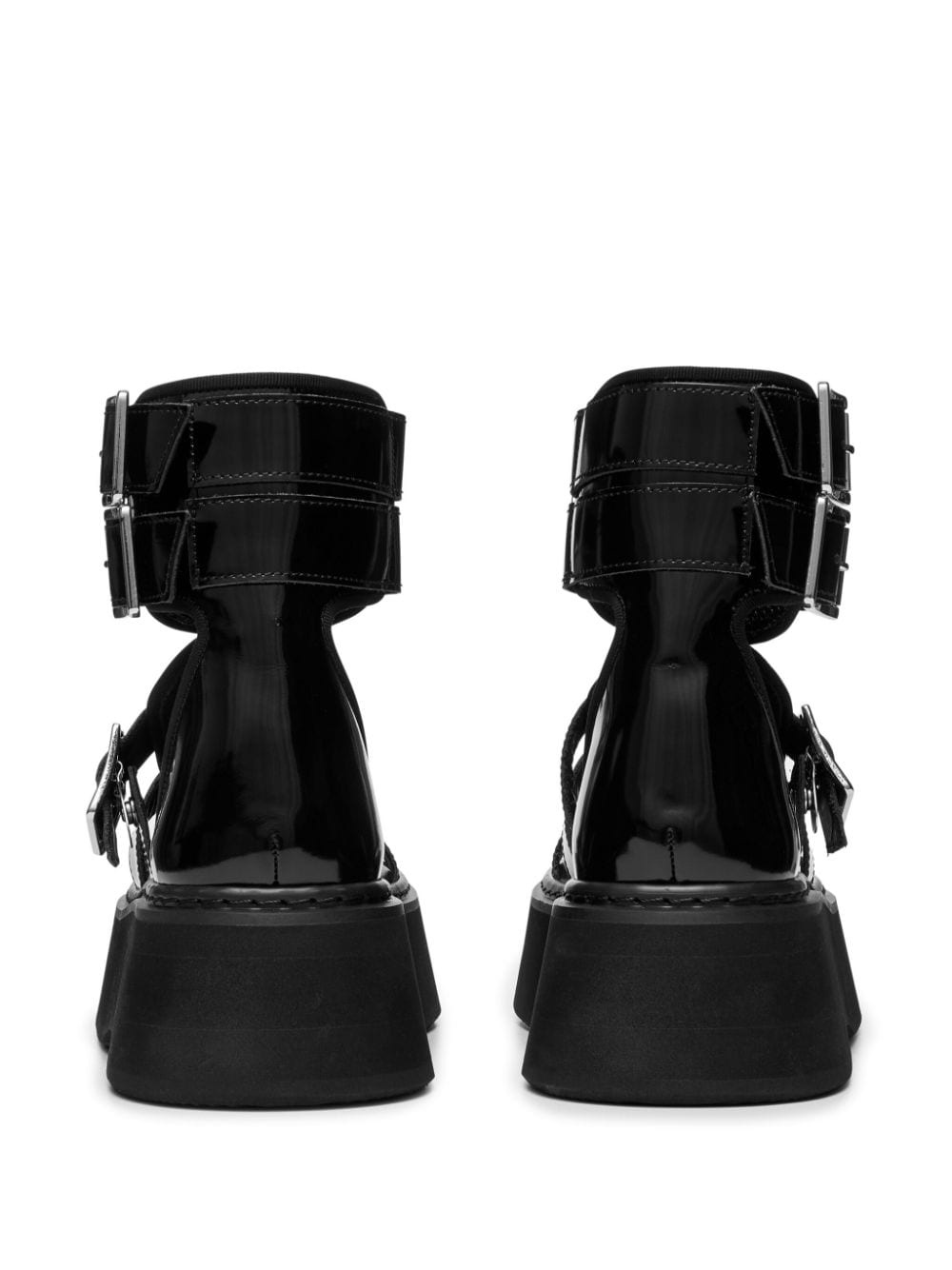 caged leather sandals - 3