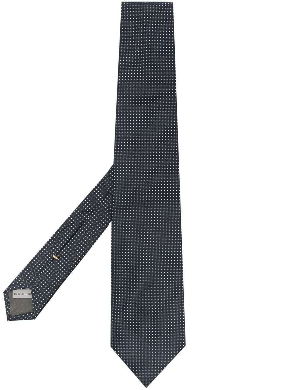 polka-dot silk tie - 1