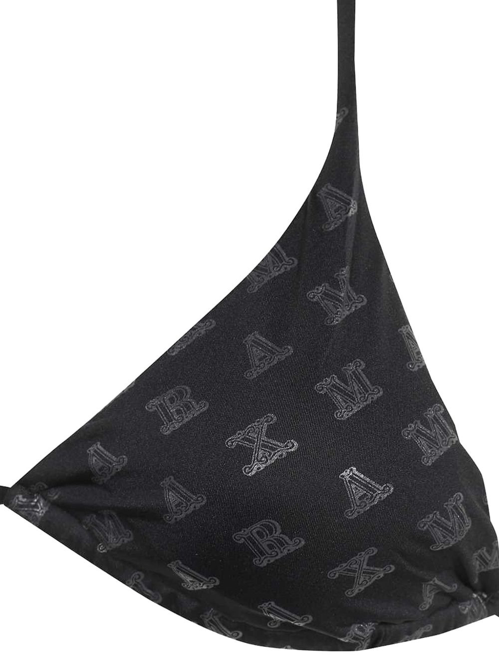 logo-print triangle bikini top - 3