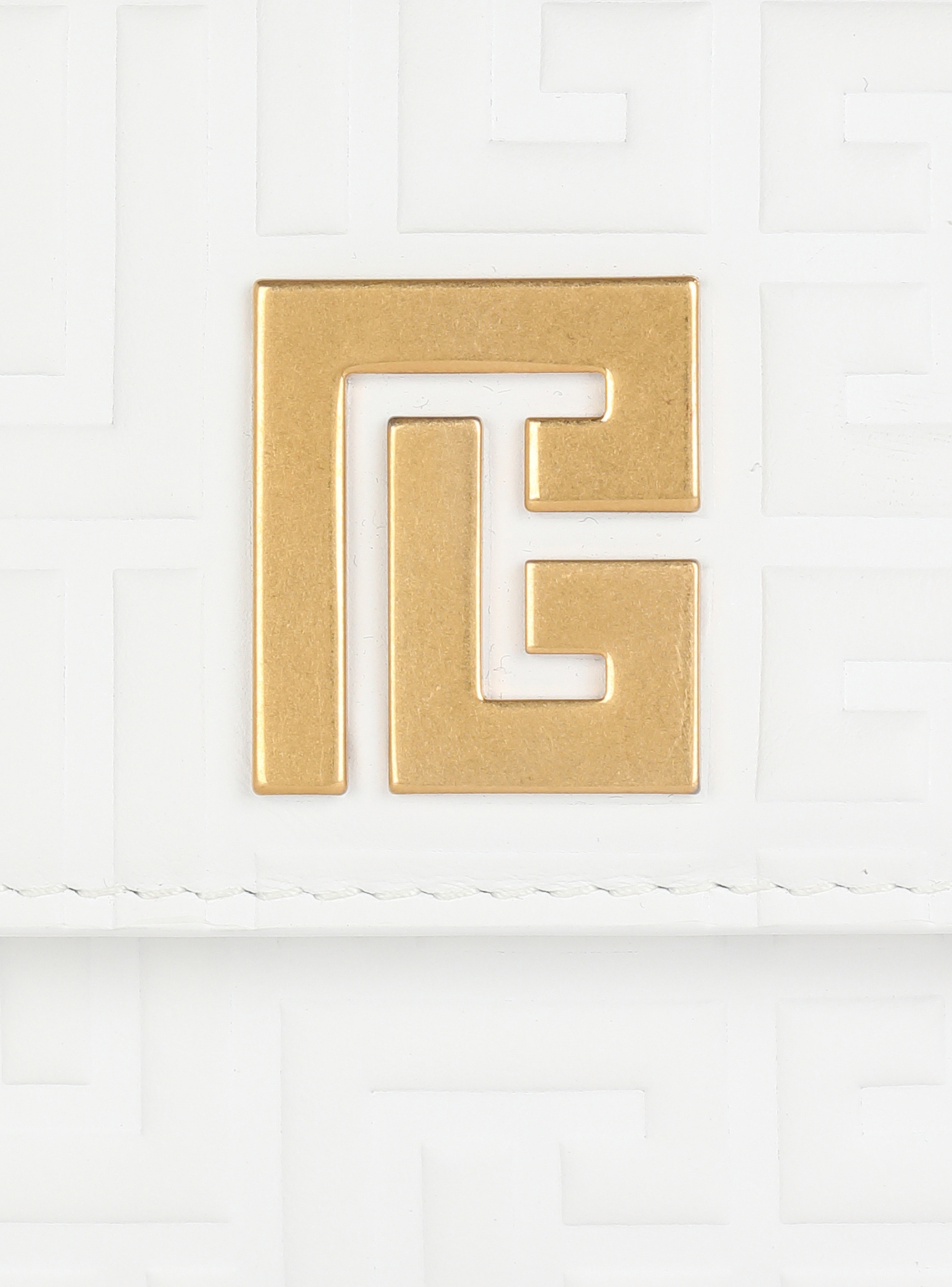 Debossed leather chain 1945 wallet with Balmain monogram - 3