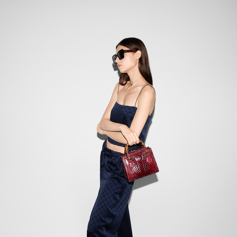Gucci Diana mini python tote bag 3