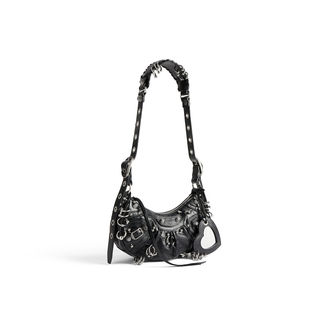 Women's Le Cagole Xs Shoulder Bag With Piercing in Black - 2