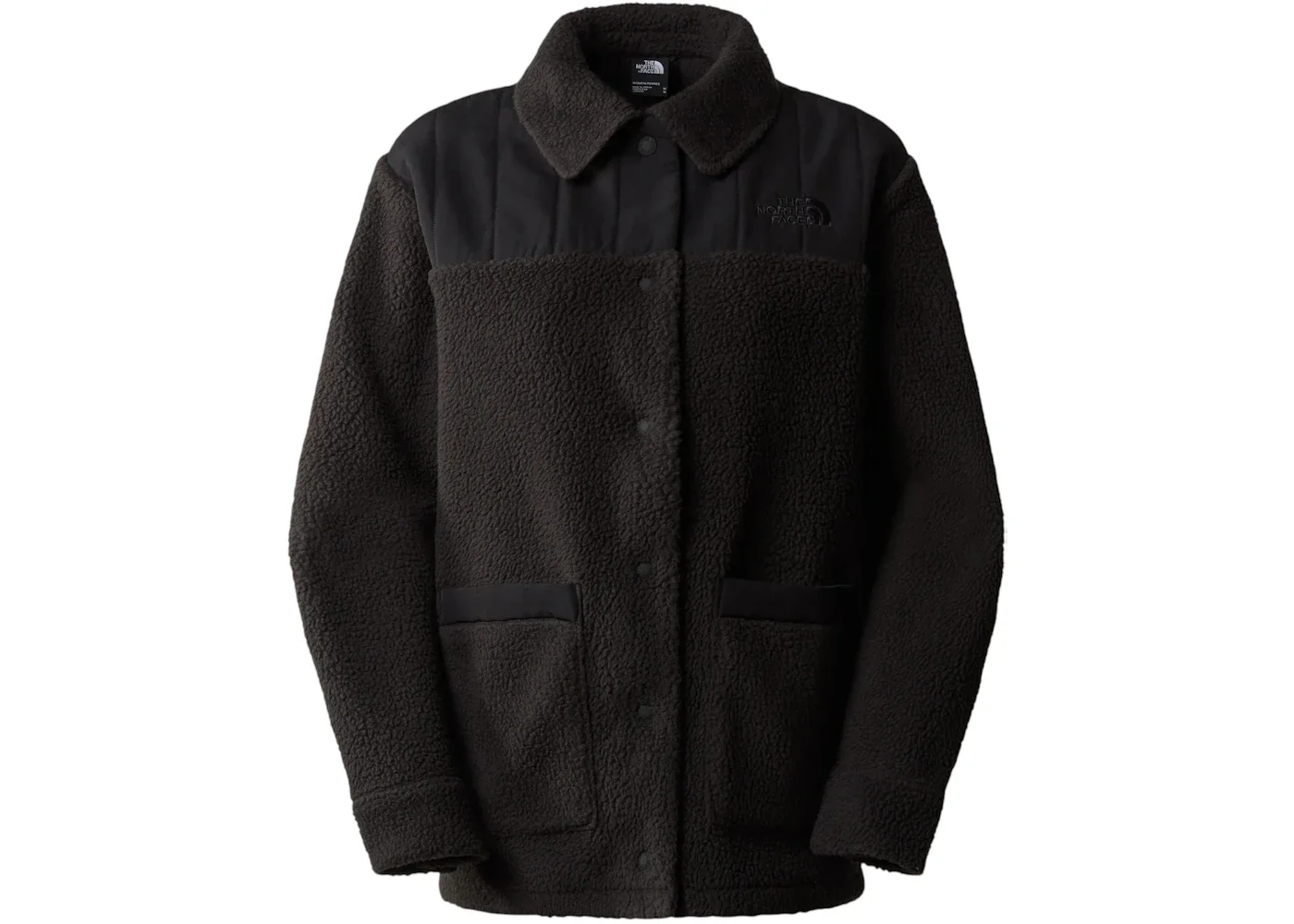 The North Face Cragmont Fleece Shacket Hoodie Black - 1