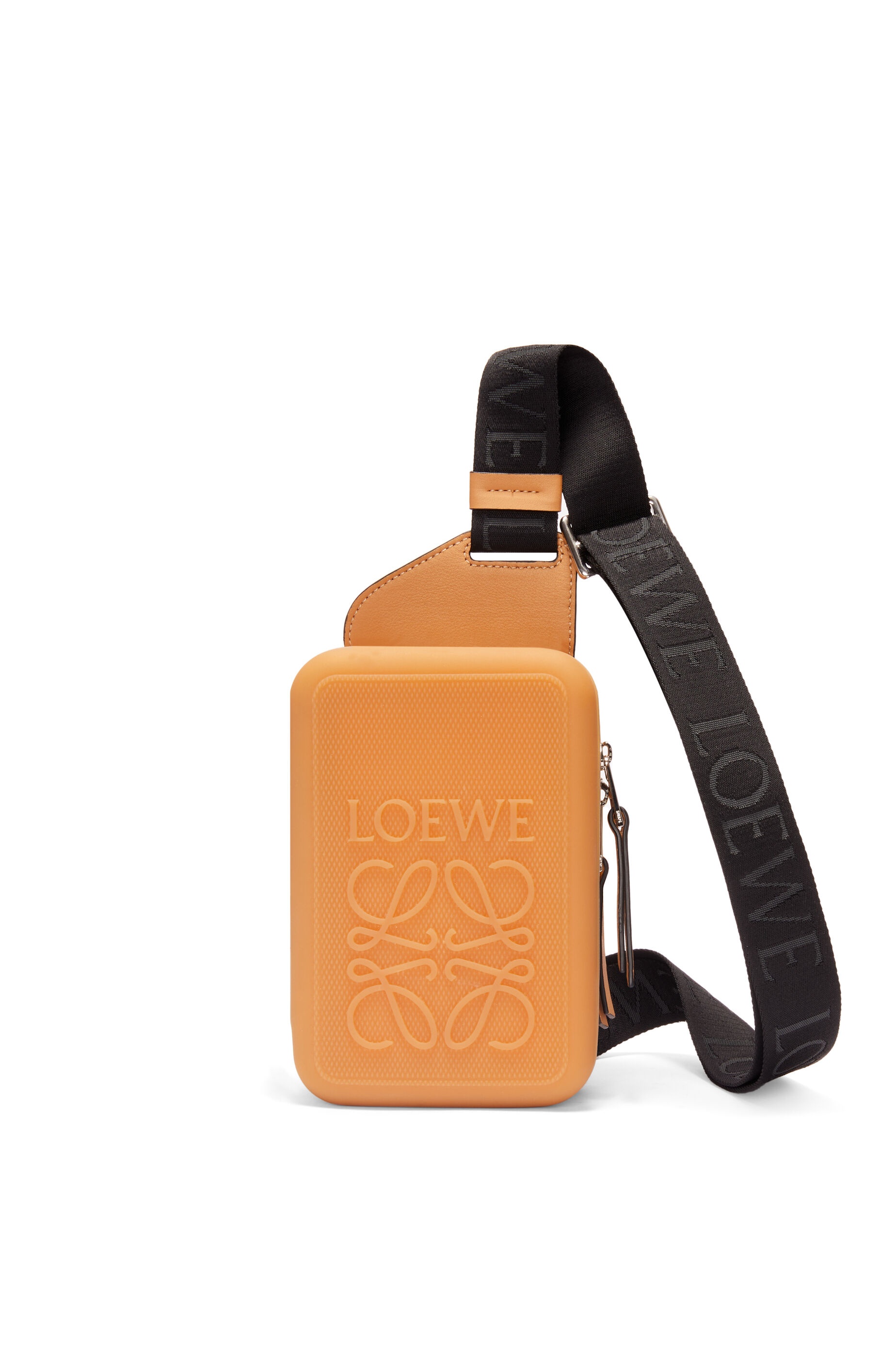 Molded Sling in diamond rubber and calfskin - 1