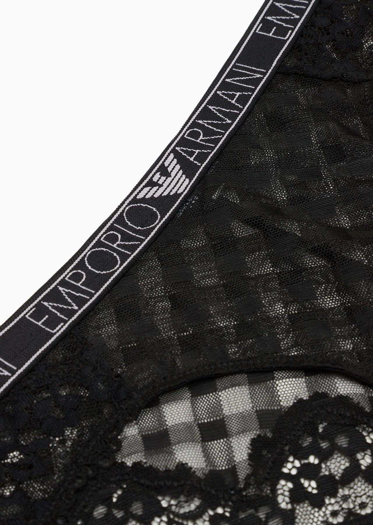 ASV mesh briefs with lace and a gingham pattern - 4