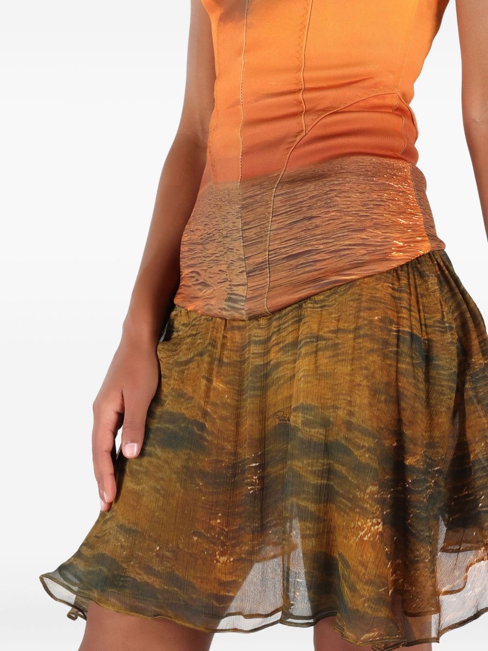 abstract-print mini dress - 6