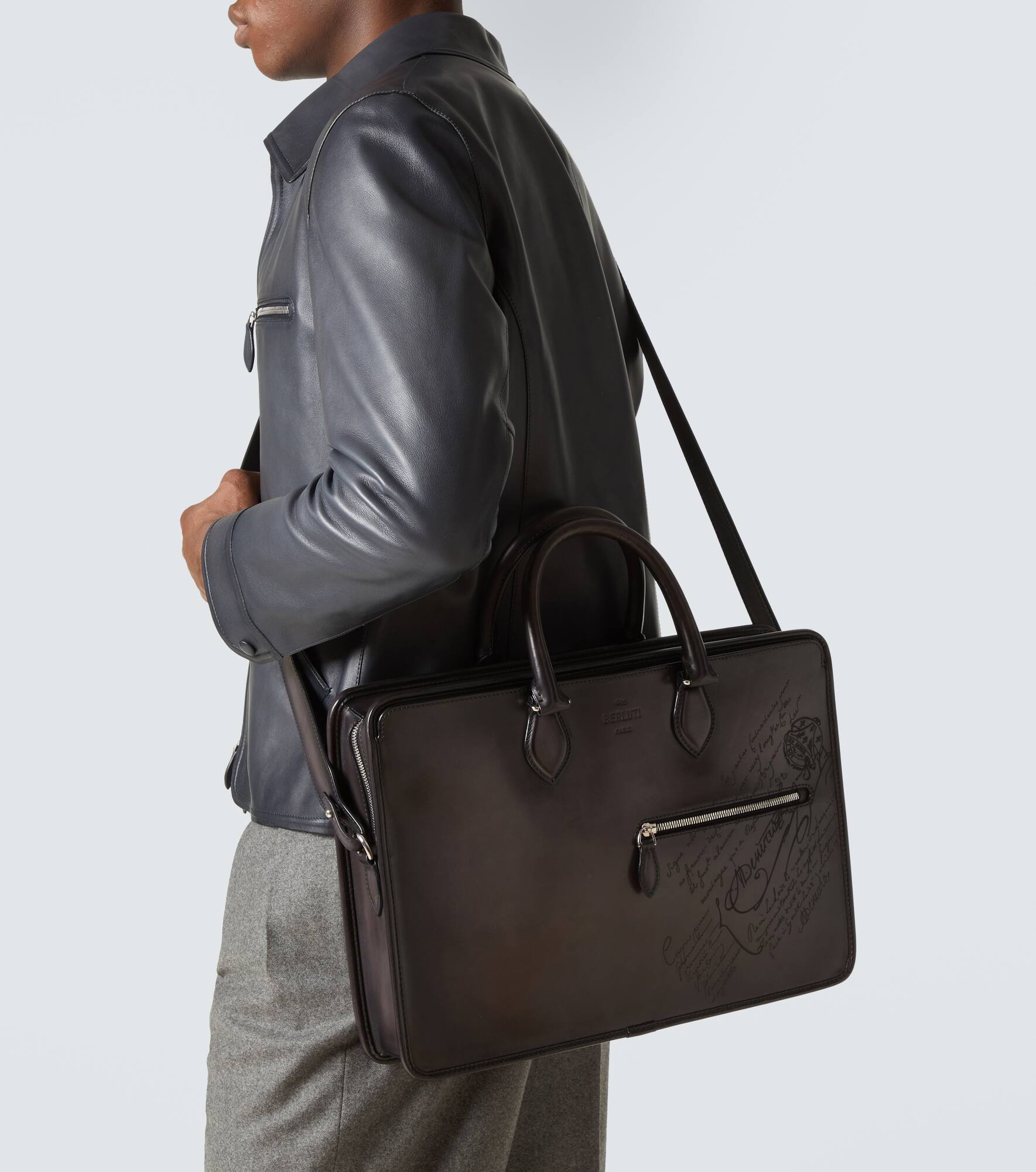 Scritto leather briefcase - 3