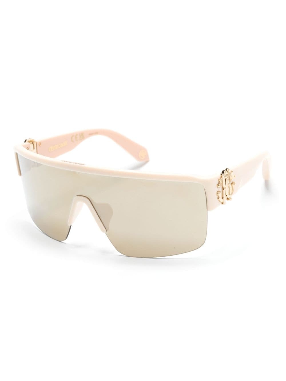 monogram-plaque wraparound-frame sunglasses - 2