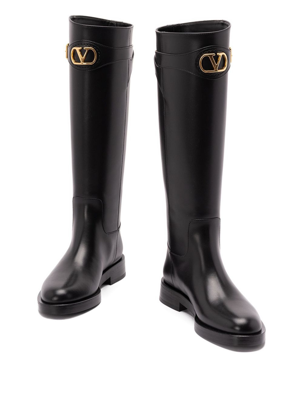 VLogo leather boots - 2