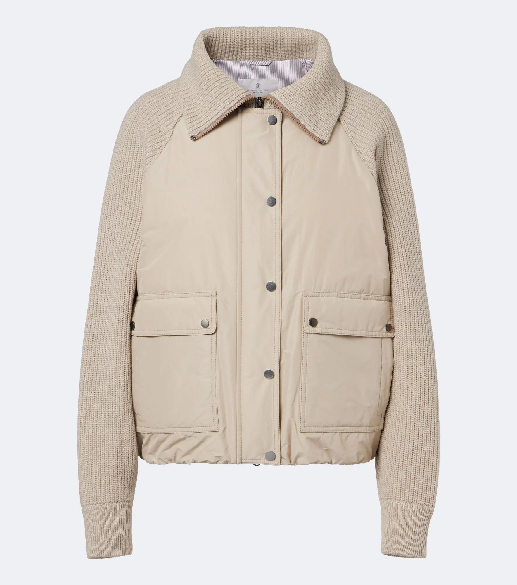 Wool, cashmere, and silk down jacket - 1