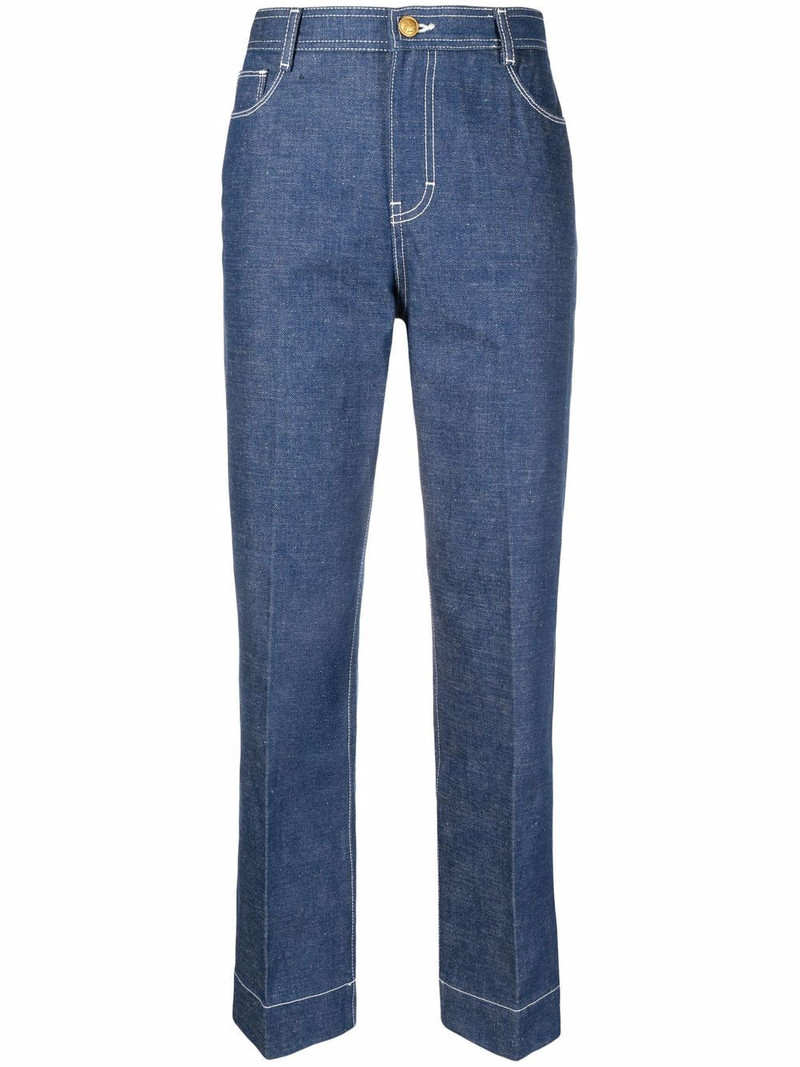 straight-leg denim jeans 1