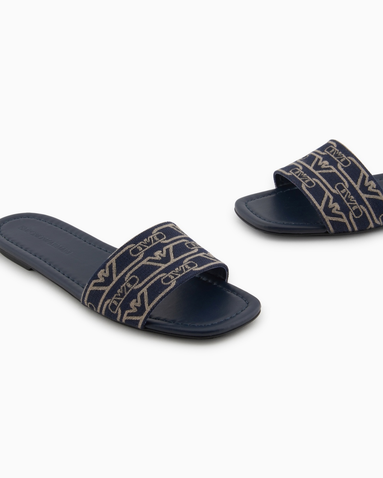 JACQUARD CANVAS SANDALS WITH ALL-OVER MONOGRAM - 5
