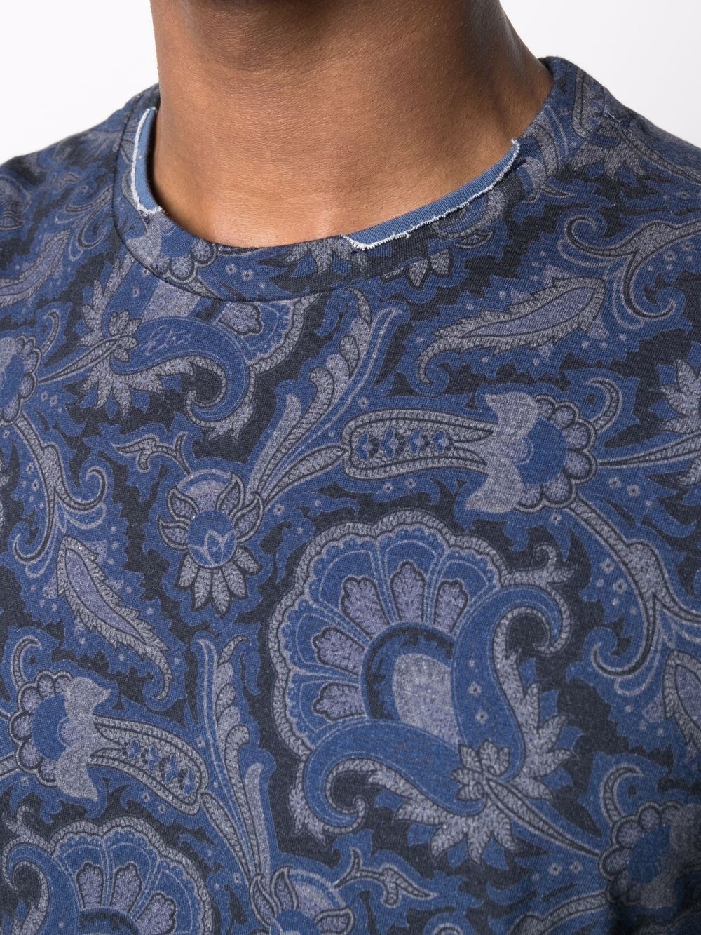 distressed paisley-print T-shirt - 5