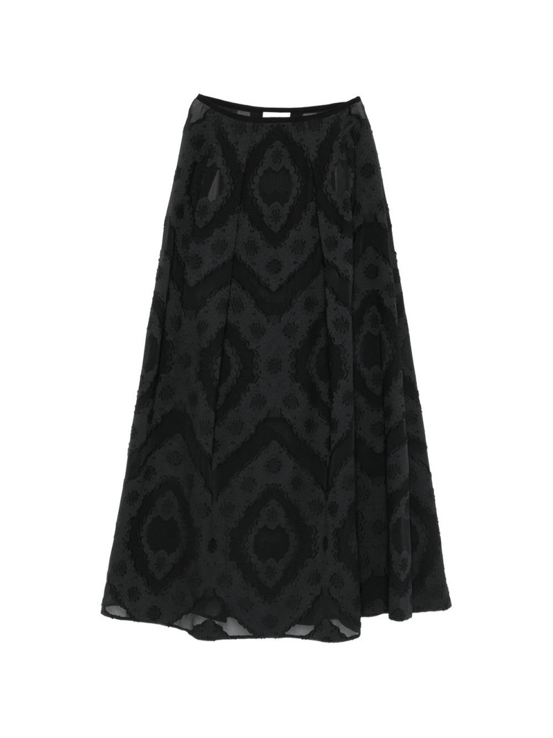 jacquard long A-line skirt 1