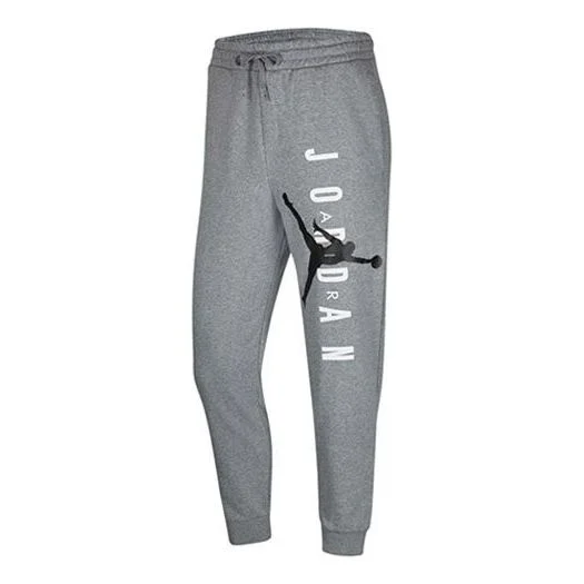 Air Jordan Jumpman Slim Fit Bundle Feet Athleisure Casual Sports Pants Gray CZ1667-091 - 1