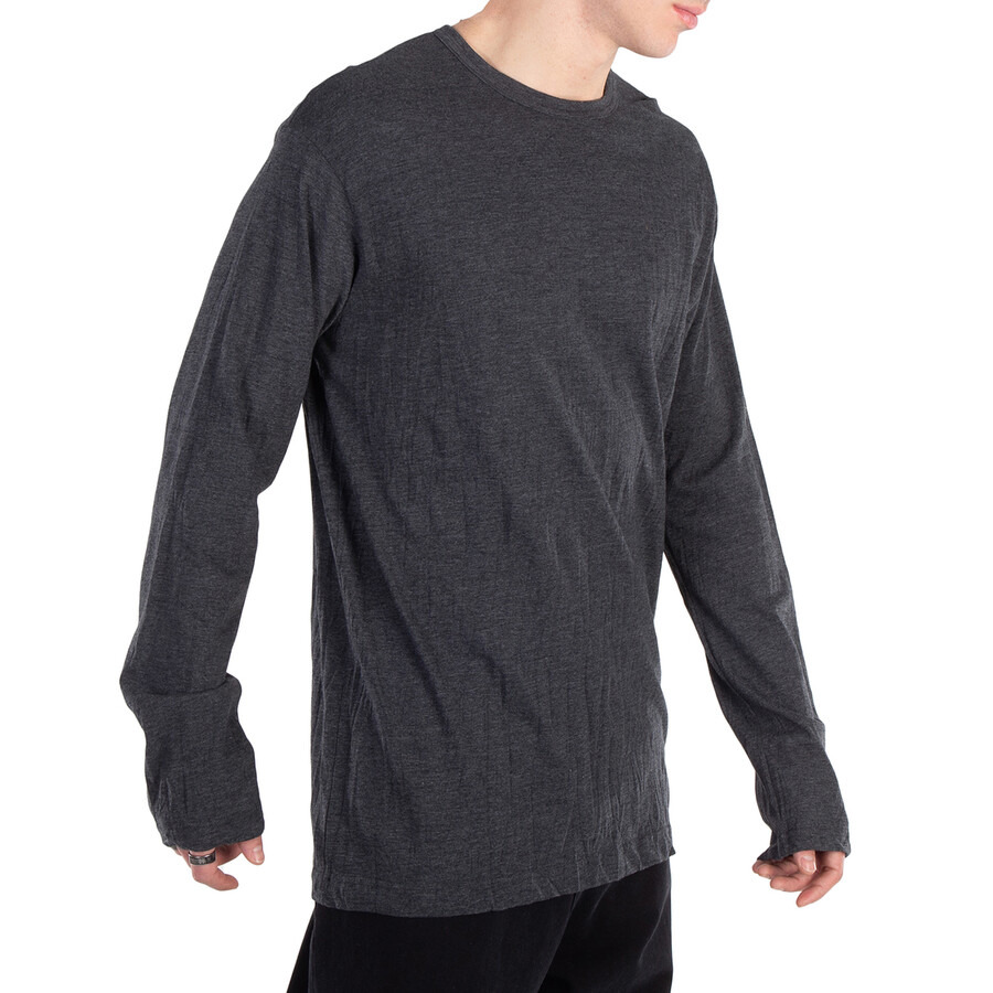Yohji Yamamoto Vertical Wrinkled Long Sleeve T, Brand Size 3 (Large) - 3