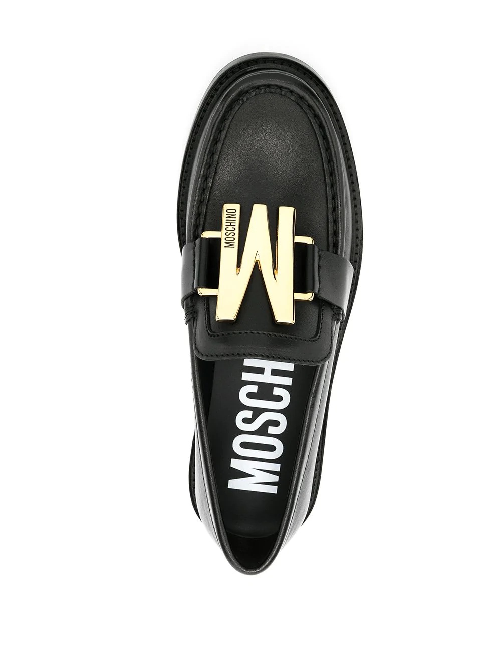 M plaque loafers - 4