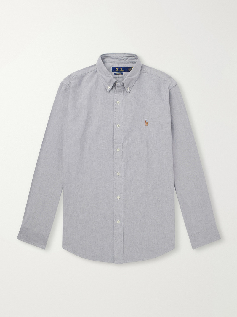 Logo-Embroidered Cotton Shirt 1