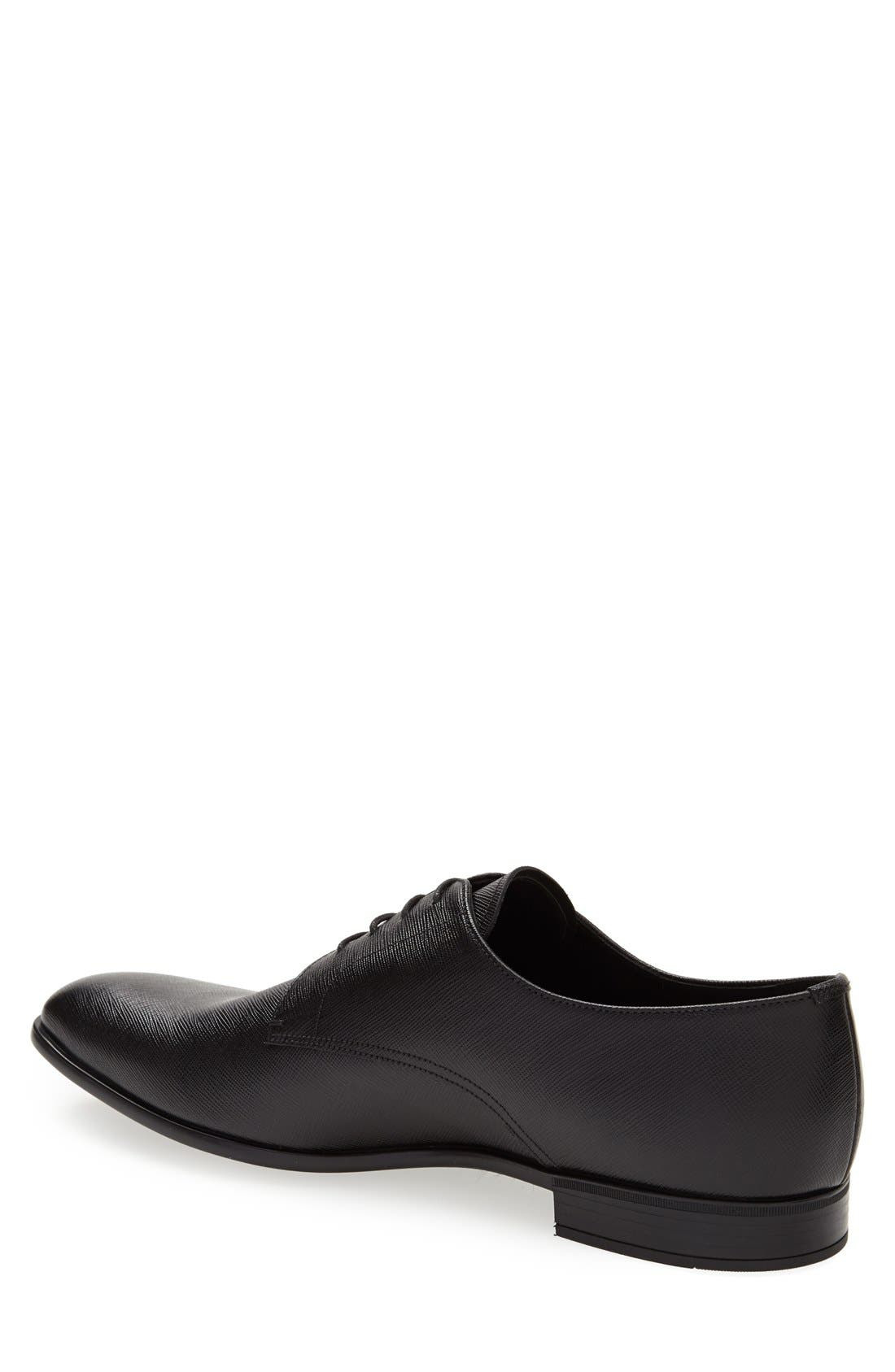 Prada Plain Toe Derby in Black at Nordstrom - 4