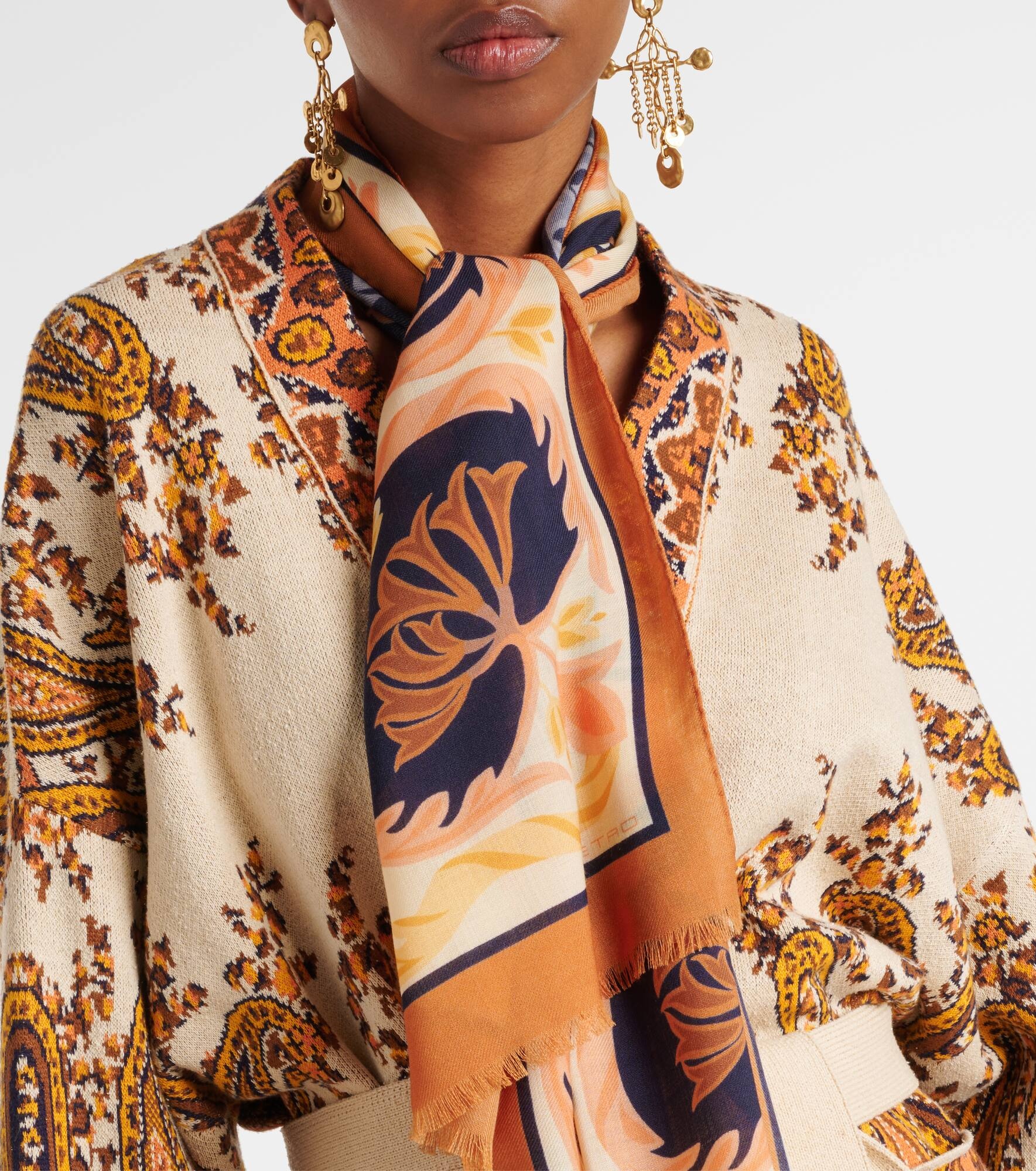Printed wool scarf - 3