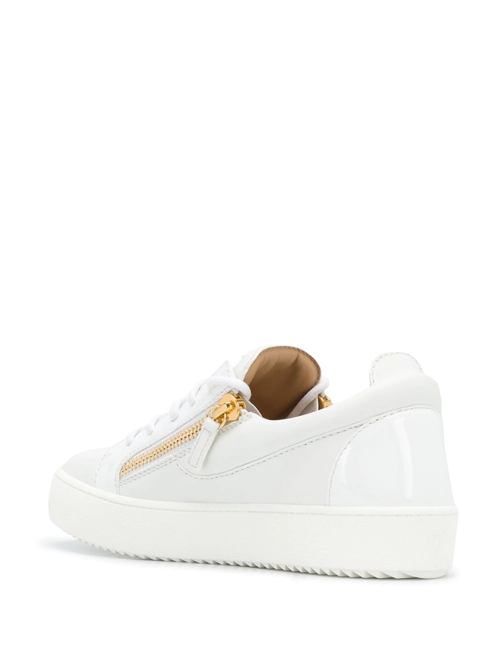 zip detail low-top sneakers - 3