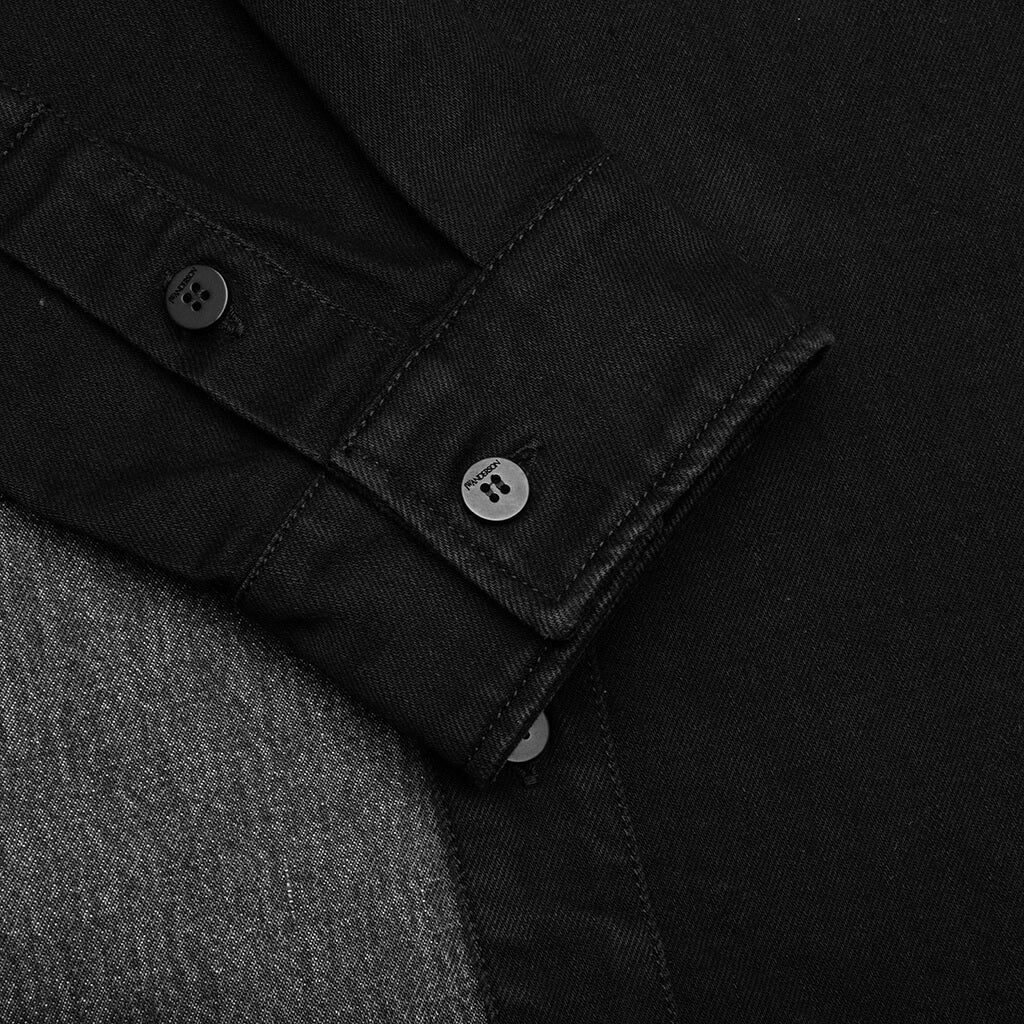 PATCHWORK OVERSHIRT - BLACK - 5