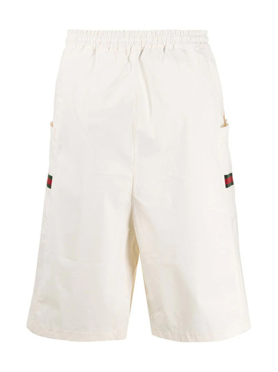 GUCCI logo patch swim shorts outlook